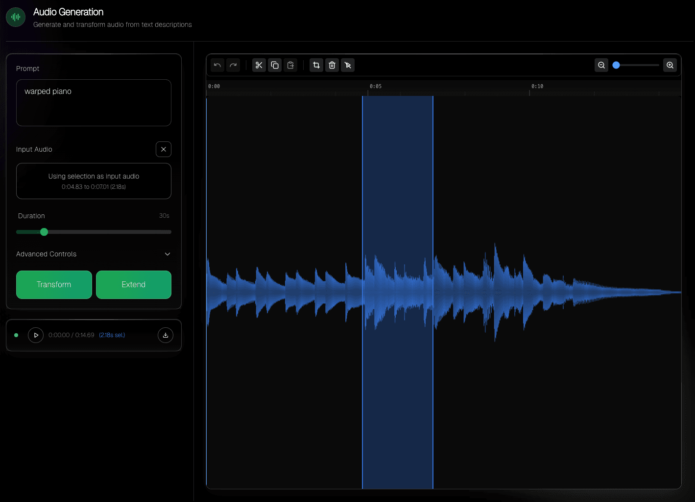 Sample Creation UI