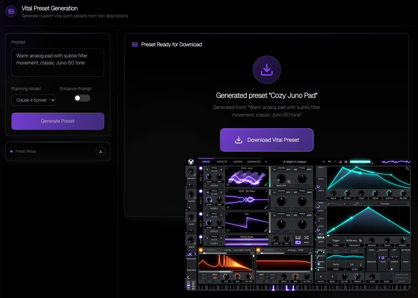 Vital Presets UI